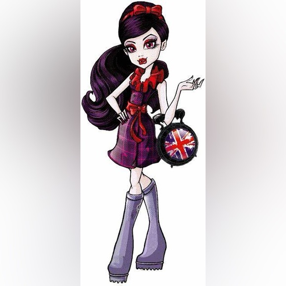 Nwots 2015 G2 Monster High Doll Elissabat Ghoulebrities in London Purple Hair - Picture 3 of 14